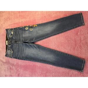 Knox Rose Women's Blue Embroidered Skinny Jeans